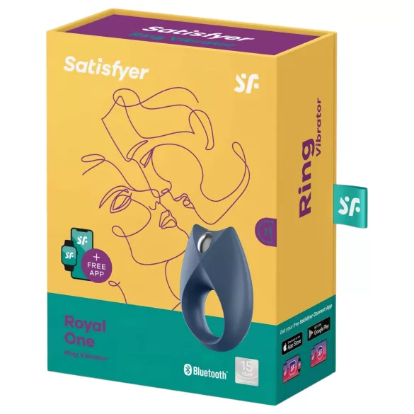 Satisfyer Royal One - vīriešu vibrējošais erekcijas gredzens zils