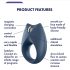 Satisfyer Royal One - inteliģenta vibrējoša gredzens (zils)