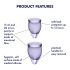 Satisfyer Feel Confident - Menstruālā kausiņu komplekts (violets)