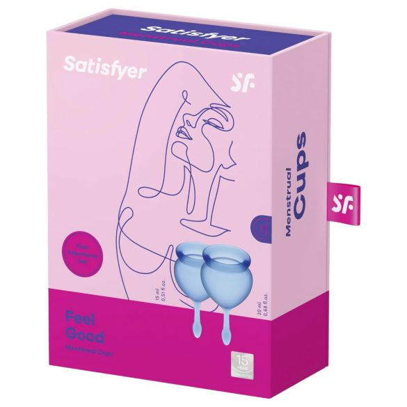 Satisfyer menstruālā piltuve komplekts 2 gab zila