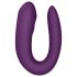 Satisfyer Double Joy – gudrs, ūdensizturīgs pāra vibrators (violets)