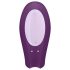Satisfyer Double Joy – gudrs, ūdensizturīgs pāra vibrators (violets)