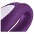 Satisfyer Double Joy – gudrs, ūdensizturīgs pāra vibrators (violets)
