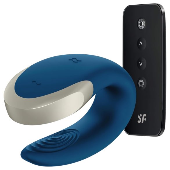 Satisfyer Double Love - inteliģents pāru vibrators (zils)