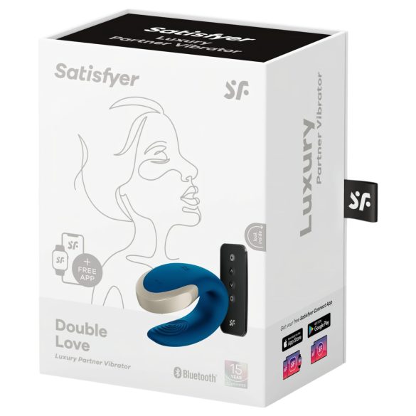 Satisfyer Double Love - pāra vibrators ar lietotni zils