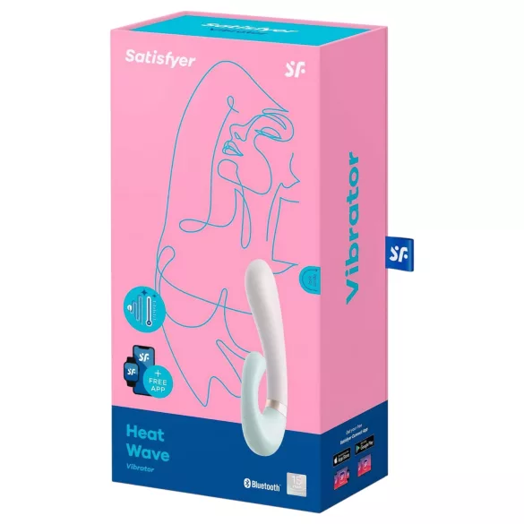 Satisfyer Heat Wave - sieviešu vibrators ar sildošu funkciju, menta krāsā