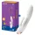 Satisfyer Double Flex - lietotnē vadāms vibrators ar klitora kājiņu (balts)