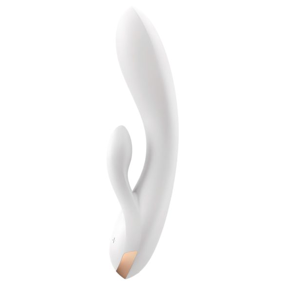 Satisfyer Double Flex - gudrā, klitora vibratora roka (balta)