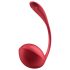 Satisfyer Shiny Petal - Vibrējošā ola ar pulti (sarkana)