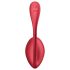 Satisfyer Shiny Petal - Vibrējošā ola ar pulti (sarkana)