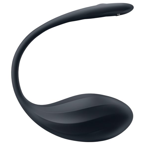 Satisfyer Ribbed Petal - tālvadības vibrācijas ola (melna)