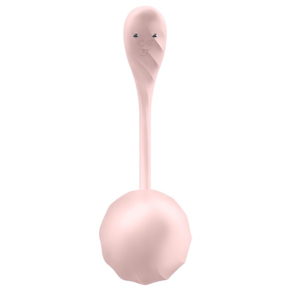 Satisfyer vibrējoša ola ar tālvadību, rozā, Ribbed Petal