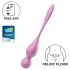 Satisfyer Love Birds 1 - lietotnes vadāmas vibrējošās geišas bumbiņas (rozā)