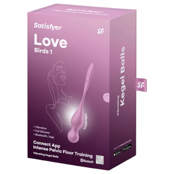 Satisfyer Love Birds 1 - lietotnes vadāmas vibrējošās geišas bumbiņas (rozā)