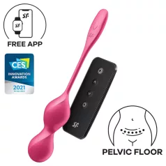   Satisfyer Love Birds 2 - lietotnes vadāmas vibrējošās geišas bumbiņas (rozā)
