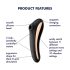 Satisfyer Dual Kiss - uzlādējams vaginālais un klitora vibrators (melns)