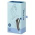 Satisfyer Dual Kiss - uzlādējams vaginālais un klitora vibrators (melns)