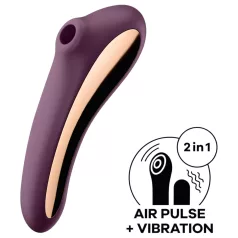   Satisfyer Dual Kiss - 2 vienā, vaginālais un klitora vibrators (violets)