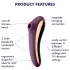 Satisfyer Dual Kiss - 2 vienā, vaginālais un klitora vibrators (violets)
