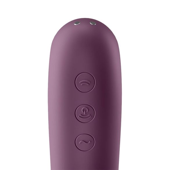 Satisfyer Dual Kiss - 2in1 vibrators klitoram un vagīnai, violets