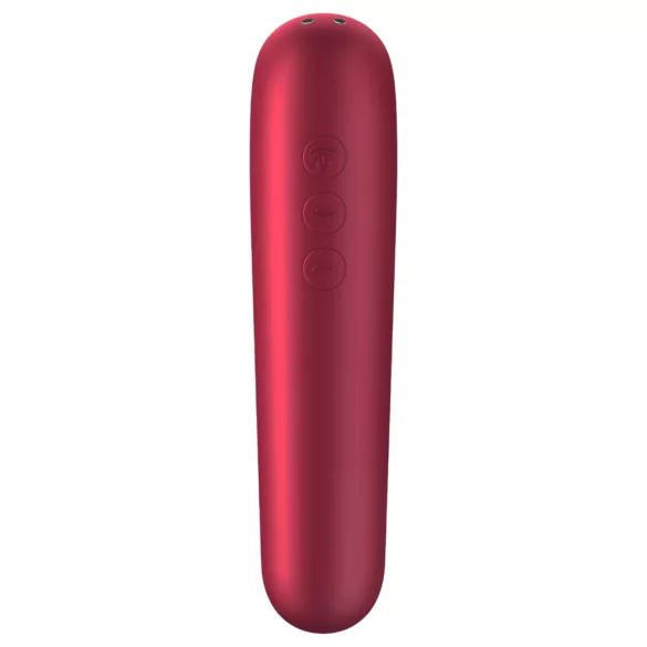 Satisfyer Dual Love - klitora un maksts vibrators ar Bluetooth, sarkans