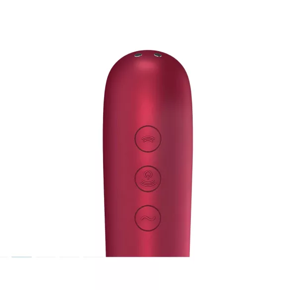 Satisfyer Dual Love - klitora un maksts vibrators ar Bluetooth, sarkans