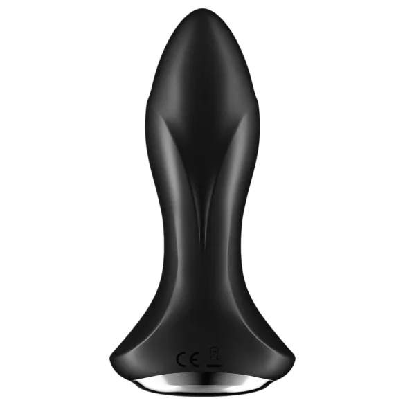 Satisfyer Rotator Plug 1 - pērļots anālais vibrators (melns)