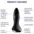 Satisfyer Rotator Plug 1 - ar pērlītēm rotāts anālais vibrators (melns)