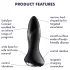 Satisfyer Rotator Plug 1 - pērļots anālais vibrators (melns)