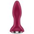 Satisfyer Rotator Plug 2 - uzlādējams, pērļains anālais vibrators (sarkans)