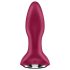 Satisfyer Rotator Plug 2 - uzlādējams, pērļains anālais vibrators (sarkans)
