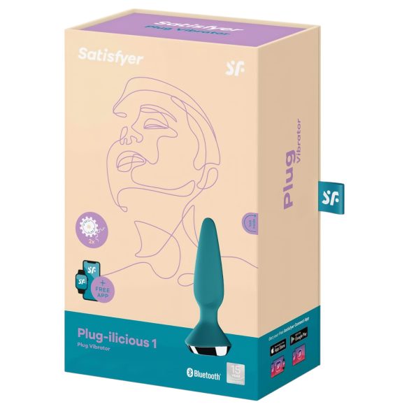 Satisfyer Plug-ilicious 1 - gudrs anālais vibrators (zaļš)