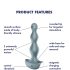 Satisfyer Lolli-Plug 2 - uzlādējams, ūdensnecaurlaidīgs anālais vibrators (pelēks)
