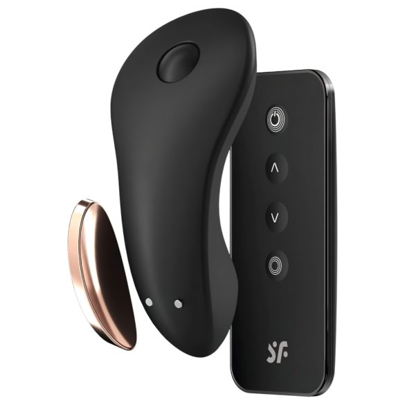 Satisfyer Little Secret - inteliģentā ūdensizturīgā klitora vibrators (melns)