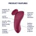 Satisfyer Sexy Secret - gudrais ūdensizturīgais biksīšu vibrators (sarkans)