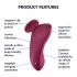 Satisfyer Sexy Secret - valkājams, ar lietotni vadāms biksīšu vibrators (sarkans)