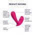 Satisfyer Top Secret - gudrais 2 motoru vibrators (rozā)