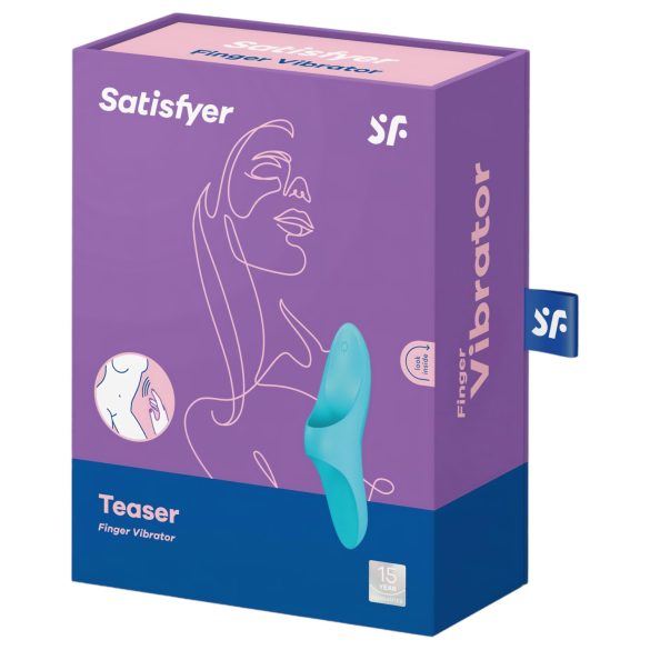 Satisfyer Teaser - pirkstu vibrators uzlādējams ūdensizturīgs tirkīza