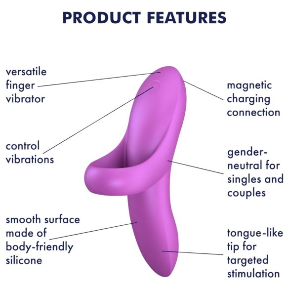 Satisfyer Bold Lover - akumulatora ūdensizturīgs pirksta vibrators rozā