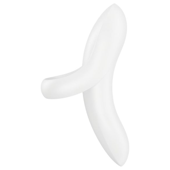 Satisfyer Bold Lover - pirkstu vibrators uzlādējams ūdensizturīgs balts