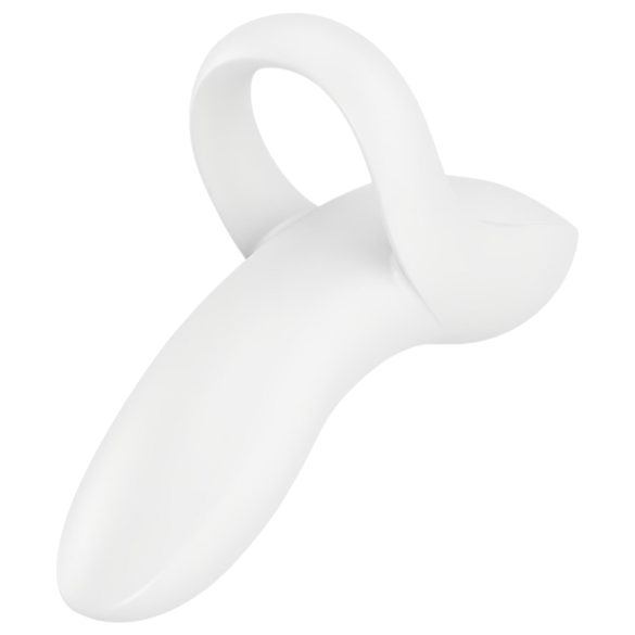 Satisfyer Bold Lover - pirkstu vibrators uzlādējams ūdensizturīgs balts