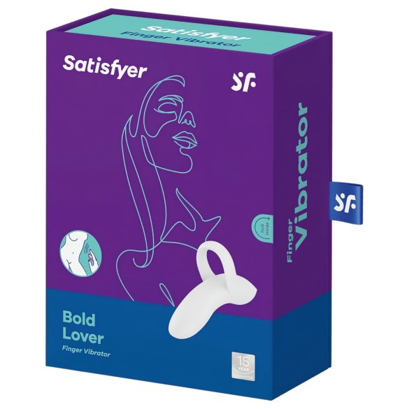 Satisfyer Bold Lover - pirkstu vibrators uzlādējams ūdensizturīgs balts