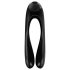 Satisfyer Candy Cane - uzlādējams, ūdensizturīgs divzaru vibrators (melns)