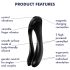 Satisfyer Candy Cane - uzlādējams, ūdensizturīgs divzaru vibrators (melns)