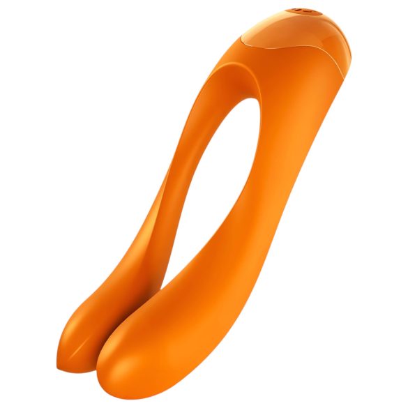 Satisfyer Candy Cane - uzlādējams, ūdensizturīgs divžuburu vibrators (oranžs)