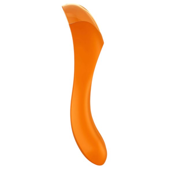 Satisfyer Candy Cane - ūdensizturīgs divžuburu vibrators uzlādējams oranžs
