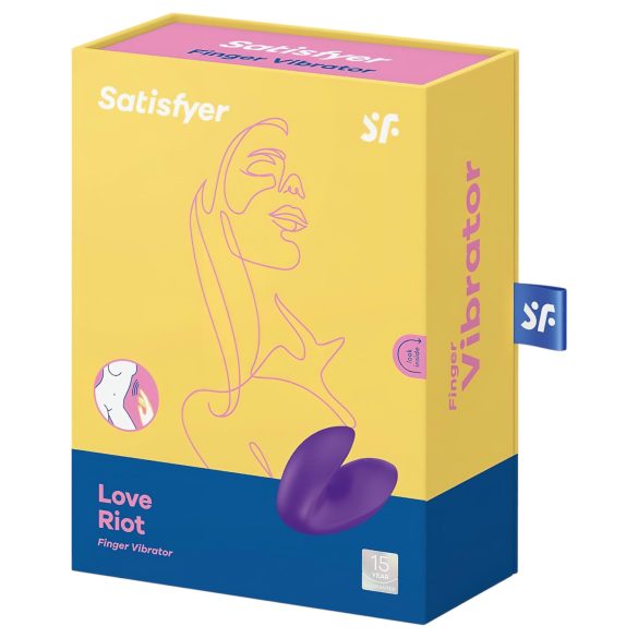 Satisfyer pirkstu vibrators uzlādējams ūdensizturīgs violets