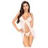 Penthouse Pēc Saulrieta - caurspīdīgs babydolls un stringi (balti) - L/XL