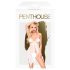 Penthouse babydoll komplekts ar rozēm balts
