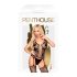 Penthouse Love Bud - atvērts mežģīņu tīkls (melns) - XL